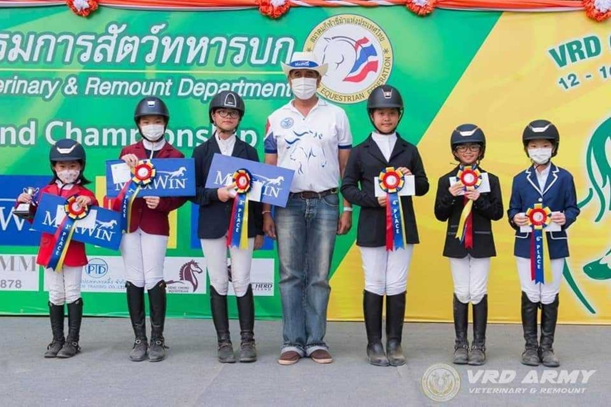 ชนะเลิศ “แข่งขันกีฬาขี่ม้าชิงชนะเลิศแห่งประเทศไทย (Thailand